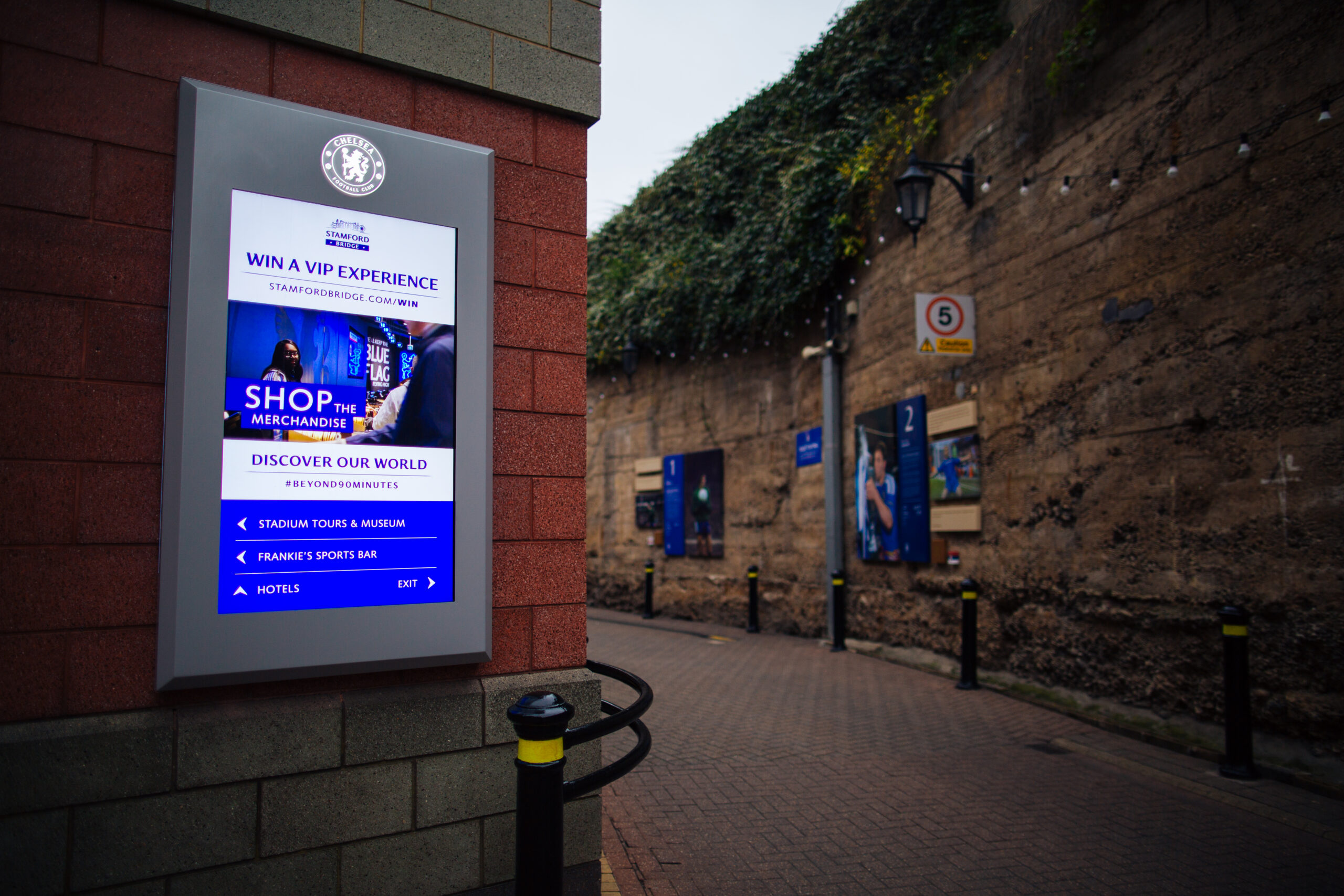 Outdoor Digital Screen installed at Chelsea FC