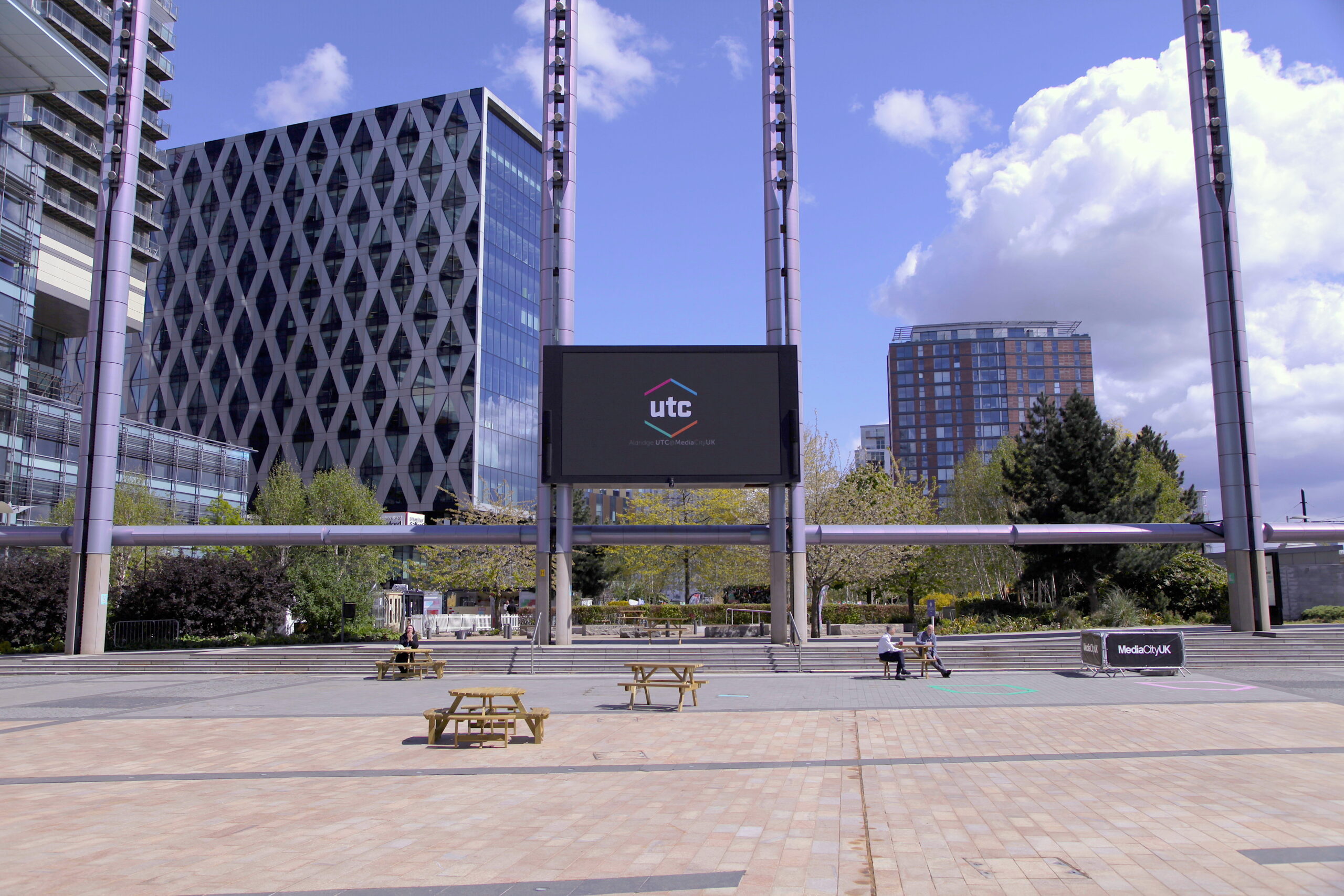 Large Scale Digital LED display at Media City UK