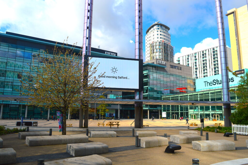 Large Digital LED Screen installed at Media City UK